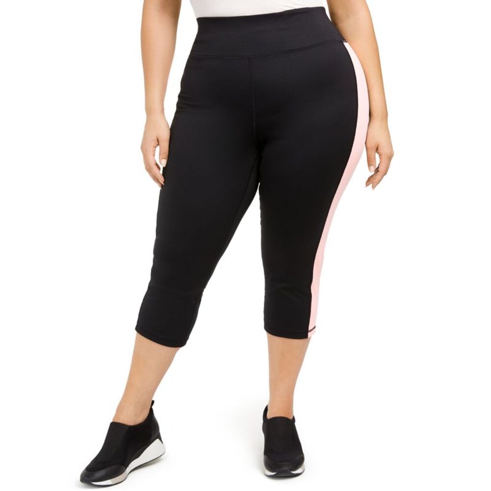 ID Ideology Plus Size Colorblocked Capri Leggings